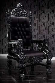 Bespelled Tales Of A Vampire Hunter 3 Black Lacquer Baroque Throne Chair Hellfire Club Black King S Chair Gothic Furniture Furniture Gothic Home Decor