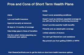 While there is potential to save some money by only. Short Term Health Insurance Vs Obamacare