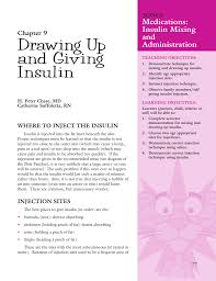 drawing up and giving insulin