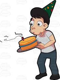 Birthday Cake Candle Clipart Black And White A Man Blowing The Candle In His Birthday Cake White Birthday Cakes Red Candles Birthday Cake