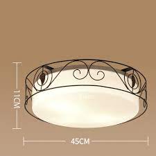 Country living farmhouse vintage metal pendant shade light primative. Flush Mount Ceiling Lights Wrought Iron Glass Country Bedroom Vintage