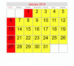 There are five liturgical colors: January 2019 Printable Calendar Calendar Catholic Liturgical Calendar Calendar Template