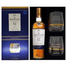Macallan 12 Yr Old Gift Box Double Cask Macallan Glasses The Wine Providore