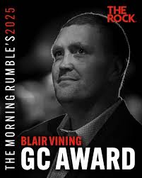 The Blair Vining GC Award is back. A celebration of the quiet legends who  roll up their sleeves and help others without any song and dance. Of  course, in memory of the