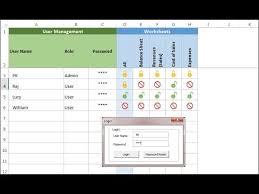 User Level Security In Excel Workbook For Different Worksheets Youtube Excel Dashboard Templates Workbook Worksheets