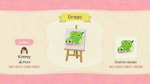Drago Acnh Villager Portrait Qr Code In 2021 Animal Crossing Acnh Villager Designs Animals