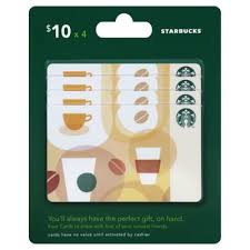 Our free starbucks gift card giveaways. Starbucks Starbucks Gift Cards 4 Count Shop Weis Markets