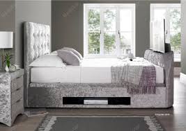 We have a tremendous selection of king size beds to choose from. Kaydian Design Barnard 5ft Kingsize Ottoman Tv Bed Silver Velvet