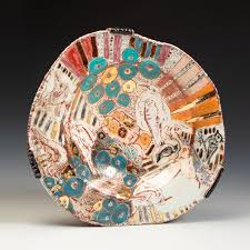 Shaunna Lyons Candel Stick With Birds In Tandem Gallery Www Intandemgallery Com Bakersville Nc Sgraffito Molding Clay Pottery
