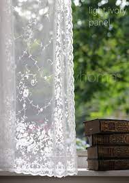 Freya Luxury Fine Vintage Looking Light Ivory Lace Curtain Panel W 110 X L 110 Sale By The Panel By S Lace Curtains Drop Cloth Curtains Colorful Curtains