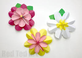 See more ideas about paper flowers, paper flowers diy, flower crafts. Easy 3d Paper Flowers For Spring Red Ted Art Make Crafting With Kids Easy Fun