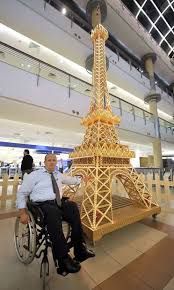 Eiffel Tower Made Totally Out Of Matchsticks Match Stick Art Popsicle Stick Art Giger Art