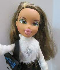 Bratz Doll Golden Brown Hair White Top Check Jeans Skirt Shoes Bratz Golden Brown Hair Brown Hair Dark Skin Blonde Bratz