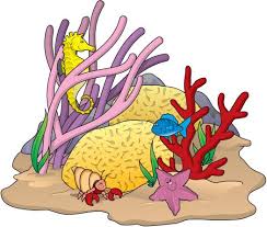 Coral Reef Clip Art Cartoon Sea Animals Fish Quilt Coral Art