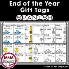 Printable end of the year tags for students. End Of The Year Gift Tags Spanish By Mm Bilingual Tpt