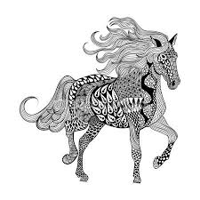 Vectores Similares A 100430384 Horse Zentangle Stylized Vector Illustration Freehand Pencil Pattern Zen Art Malvorlagen Pferde Mandala Pferd Kunst Ideen