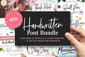 Handwritten Font Bundle Is Back Font Bundles Handwritten Fonts Free Handwritten Fonts