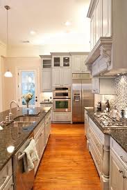 Modern grey shaker style kitchen with white granite worktop. Beautiful Custom Kitchen Wall Mural Architecture Themed Premium Canvas Wall Art Standard Pee In 2021 Kitchen Designs Layout Luxury Kitchen Design Long Narrow Kitchen