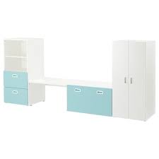 Stuva Fritids Table With Toy Storage White Light Blue 59x19 5 8x50 3 8 In 2020 Ikea Stuva Ikea Bookcase With Drawers