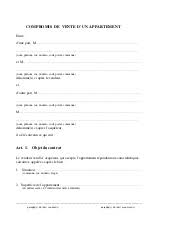 Sep 14, 2020 · modele de lettre de motivation pour l'achat d'une maison lorsque vous avez trouvé le logement de vos rêves, vous devez effectuer une offre d'achat. Compromis Vente Appartement