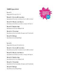 You've been training for this all of your life. National Science Engineering Week Quizzes Stem