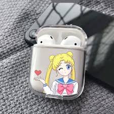 Sailor Moon Cute Airpods Case Anime Airpods Case Anime Case Crystal Clear Airpods Hard Shell Case Ai Sailor Moon Moon Decor Airpod Case