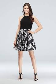 View Short Blondie Nites Dress At David S Bridal Halter Dress Short Halter Style Dress Prom Dresses Short