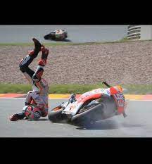 Poor Marc Marquez Crashed During Sachsenring Free Practice He High Sided Landing Heavily On His Head 2014 Marc Marquez Marquez Epic Fail Pictures