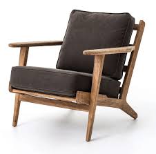 Mid Century Modern Dark Green Upholstered Oak Club Chair Brown Armchair Mid Century Lounge Chairs Lounge Chair