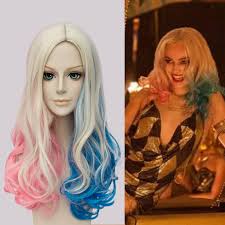 Harley was blonde so her hair may be caught that color. New Movie Suicide Squad Harley Quinn Cosplay Wig Multi Color Short Curly Synthetic Hair Costume Party Wigs No Bangs Wig Cosplay Wig Party Wigharley Quinn Cosplay Wig Aliexpress