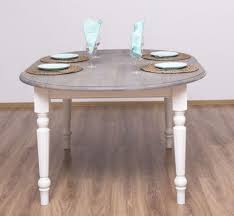 Oval extending dining tables uke republic. Casa Padrino Country Style Dining Table Gray White 160 X 120 X H 78 Cm Oval Solid Wood Kitchen Table With Oak Table Top Dining Room Furniture In Country Style