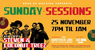 The members are a ray (guitar), teguh (guitar), rival (bass), iwan (keyboard). Deus Concert Steven Coconut Treez The Bali Bible
