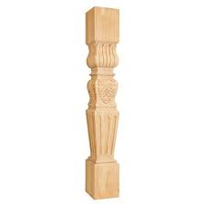 Legacy Heritage Turned Wood Acanthus Fluted Medium Island Leg Hardware Resources Acanthus Maple Stain