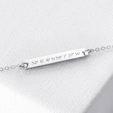 Coordinate jewelry personalized with your special longitude and latitude, these custom gps coordinates jewelry pieces celebrate your special location. Coordinates Bracelet Collection Sincerely Silver Sincerely Silver
