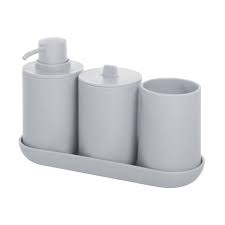 Shop the collection of stylish accessory sets. Bathroom Accessories Cade Set Of 4 Grey Decovry Com