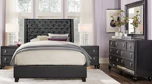 Sofia Vergara Paris Black 5 Pc Queen Upholstered Bedroom 999 99 Find Affordable Queen Bedroo King Bedroom Sets King Size Bedroom Sets King Bedroom Furniture