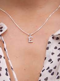 Initial E Necklace Letter E Letter E Necklace Monogram E Etsy Necklace Jewelry Lovely Jewellery