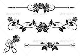 Vector set of floral decoration. Rose Flowers With Vintage Elements By Vectortradition Graphicriver