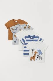 5 Pack T Shirts White Animals Kids H M Us Online Kids Clothes Baby Boy Outfits Kids Outfits