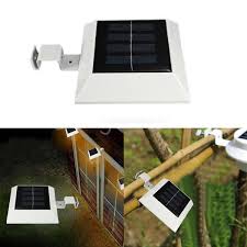 Solar Powered 4 Led Fence Gutter Light Outdoor Yard Wall Pathway Zabor Solnechnyj Stena