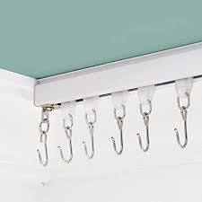 Cube care wheel carriers typically move more freely. Amazon Com White Ceiling Mount Curtain Track System With Ball Bearing Carriers And Hooks 4 Home Kitchen