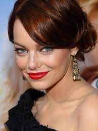 Red Lipstick For Every Skin Tone Emma Stone Hair Hair Color Mahogany Auburn Hair