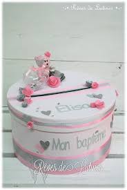 Urne De Bapteme Theme Coeur D Ourson En Rose Et Gris Boites Coffrets Par Reves De Decoration Bapteme Fille Theme Bapteme Fille Decoration De Table Bapteme