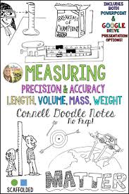 Measuring Matter Cornell Doodle Notes Scaffolded For Two Levels Covers Making Precise And Accurate Meas Doodle Notes Science Teaching Resources Science Notes