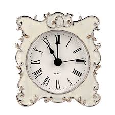 Nikky Home Pewter Pretty Small And Cute Table Clock With Quartz Analog Crystal Rhinestone 3 Inch For Livin Bathroom Wall Clocks Small Wall Clock Bathroom Clock