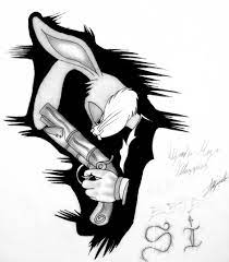 Learn how to draw bunny Gangster Cartoon Characters Bugs Bunny Novocom Top