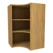 Depending on what you want to store, you can choose furniture that includes a variety of solid wood doors, glass doors, shelves and drawers. Cooke Lewis Oak Effect Tall Curved Corner Wall Cabinet W 625mm Diy At B Q