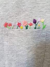 Some stitches such as french knots work best with the full 6 strands of thread normally found in embroidery floss. A Little T Shirt Pocket I Just Did For Myself It S A Bit Wonky But I Think It S Cute Embroidery