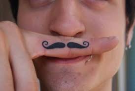 The tattoos are meant for both men and women. Tatto Wallpapers Mustache Finger Tattoo