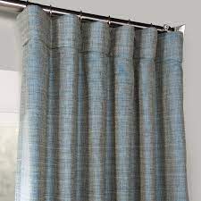 Rosey finch faux raw silk curtain single panel, 50w x 108l by half price drapes. Turkish Blue Yarn Dyed Designer Faux Raw Textured Silk Curtains Silk Curtains Half Price Drapes Faux Silk Curtains